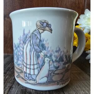 Vintage Otagiri Creative Collection Mug Karen Armstrong Lady Cat Garden Cup